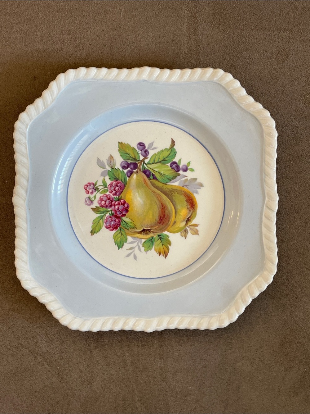 EC Johnson Brothers California Decorative White Ceramic Fruit Plate